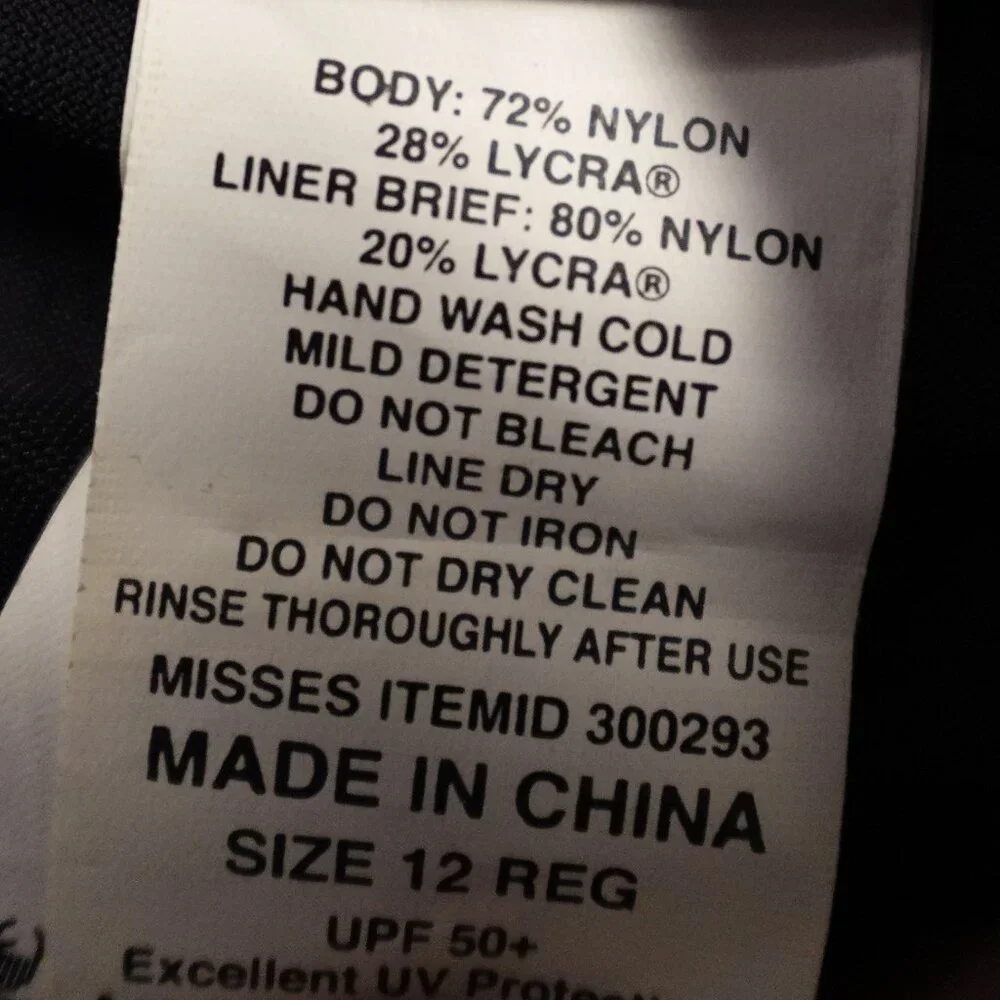 L.L.Bean‎ Shaping Swimwear Swim Skirt Women’s Size 12 Black UPF 50+